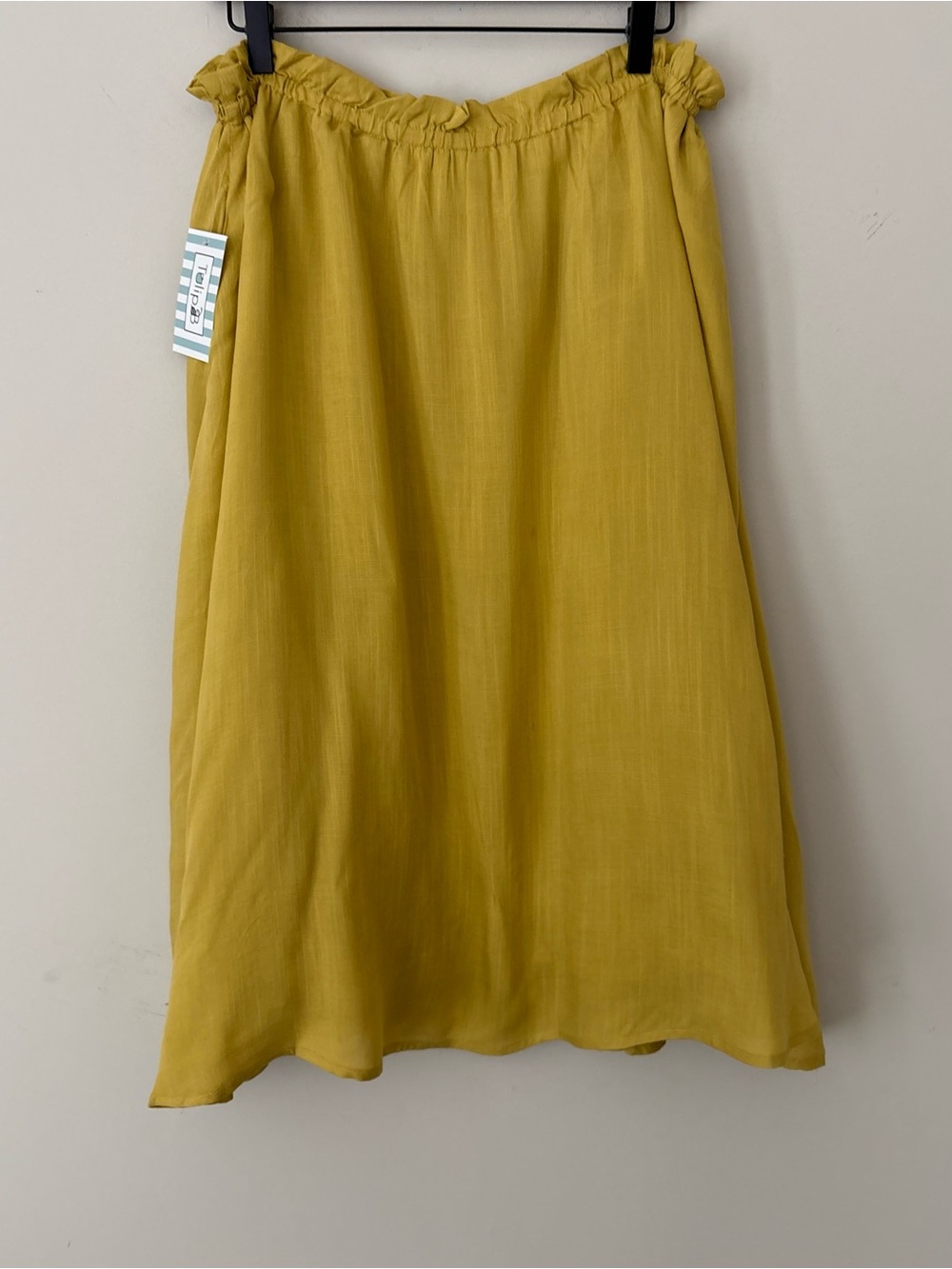 Tulip B Button-Front Midi Skirt with Ruffled Waistband - Picture 2 of 8